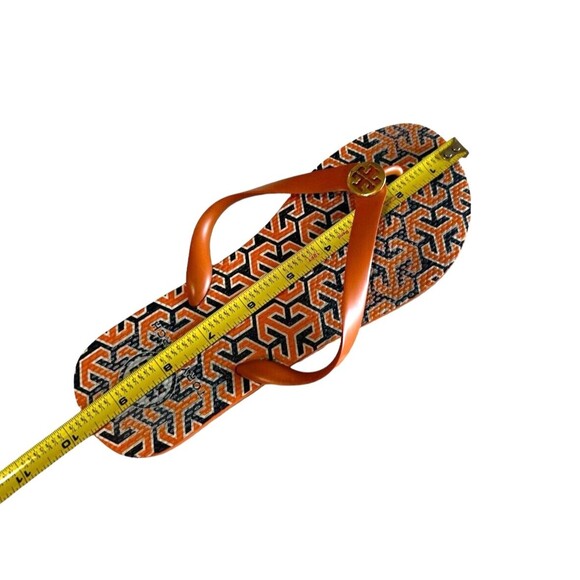 Tory Burch Womens Flipflop Thong Flat Orange Sandals Size 7 /7.5 - Picture 8 of 10